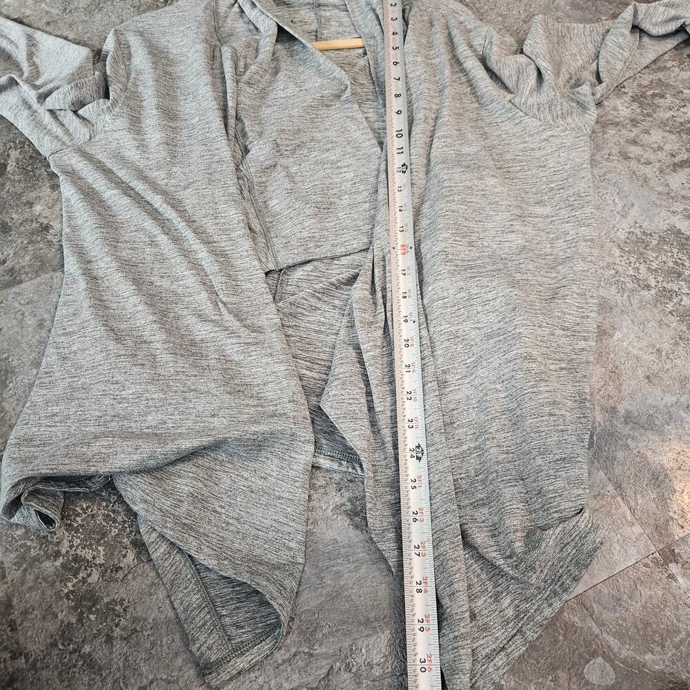Nike Dri Fit Open Front Cardigan Training Top Heathered Green Gray Womens Sz Lg - Picture 7 of 8